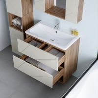 Товар: Тумба с раковиной и нишей Бриклаер КРИСТАЛЛ 80L, латте/дуб крафт табачный - фото 9 Тумба с раковиной и нишей Бриклаер КРИСТАЛЛ 80L, латте/дуб крафт табачный — фото 9, Тумбы с раковиной