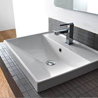 Товар: Раковина Scarabeo ML подвесная или полувстраиваемая с переливом с одним отверстием цвет белый арт-3004 - фото 3 Раковина Scarabeo ML подвесная или полувстраиваемая с переливом с одним отверстием цвет белый арт-3004 — фото 3, Раковины подвесные