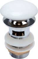 Донный клапан Aquanet белый, с переливом 00333927 — фото 4, Донные клапаны