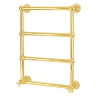 COLOSSEUM Полотенцесушитель электрический, h670/750х480/560 мм. DX(включение справа), золото 22624 — фото 1, Электрические полотенцесушители