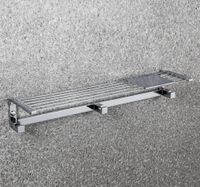 Полочка COLOMBO DESIGN TIME W4275 с крючками с металлической полочкой цвет хром — фото 2, Полки