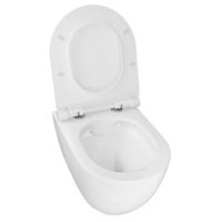 Унитаз подвесной Azario Geno 490х360х360 безободковый, с ультратонким сиденьем микроклифт (AZ2196D) арт-AZ-2196-D — фото 3, Подвесные унитазы