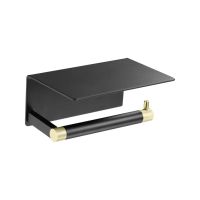 Товар: Держатель для туалетной бумаги с полочкой Rose RG3005H-1, золото/черный - фото 1 Держатель для туалетной бумаги с полочкой Rose RG3005H-1, золото/черный — фото 1, Держатели туалетной бумаги