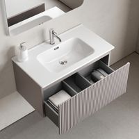 Тумба подвесная SANCOS Snob R 1.0 790х445х406, c одним ящиком оснащенным доводчиками, Doha Soft , арт. арт-SNR1.080SM — фото 4, Тумбы под раковину