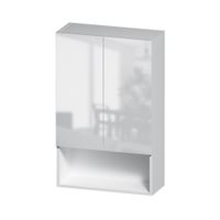 X-Joy, Шкаф навесной с дверками и открытой полкой, 60 см, белый глянец арт-M85CHX06021WG — фото 6, Шкафы для ванной