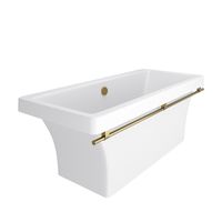 Ванна CRETE 180см из литьевого мрамора NOVA GEL с бронзовым полотенцедержателем/ Aqua de Marco 1180WBKRI_GEL — фото 7, Ванны