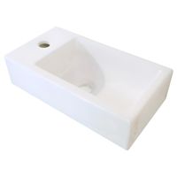 Раковина маленькая GS, 45x25x12 cm, отверстие слева. белая керамика 32266 — фото 1, Раковины