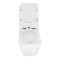 Унитаз импульсный Azario 360х590х380 подвесной, квадратный, быстросъемное сиденье микролифт, монтажная рама в комплекте арт-AZ-101C — фото 4, Подвесные унитазы