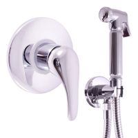 SAZAVA - смеситель для биде скрытый монтаж, стоп вентилем в держателе лейки (пластик) арт-SA542/1 — фото 1, Смесители для биде