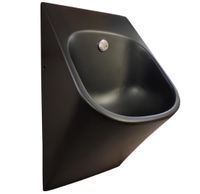 Писсуар Artceram La Fontana подвесной saniglaze с сифоном и креплением цвет черный матовый LFO002 17 34 — фото 1, Писсуары