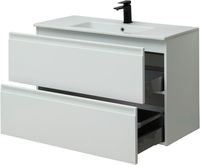 Тумба под раковину Allen Brau Eclipse 100 1.E1003.WM белый матовый — фото 7, Тумбы под раковину