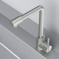 F85B05011 X-Joy S, смеситель для кухни с L-изливом, сатин — фото 6, Смесители для кухни