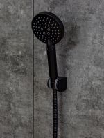 Лейка для душа Orange O-Shower S02HSB 110 мм 3 режима, черный — фото 2, Лейки для душа