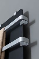 Полотенцесушитель электрический Allen Brau Infinity 140x44 с рейлингом 2.0 и креплением, серебро браш 00325625 — фото 3, Электрические полотенцесушители