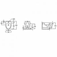 Биде подвесное Jacob Delafon Nouvelle Vague 39х54 см, без крышки, белый (EMD0002-00) — фото 1, Биде подвесные