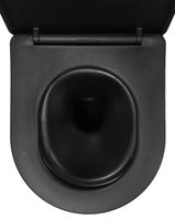 Унитаз подвесной Azario VELA 360х480х360 безободковый, система смыва "Торнадо", с быстросъемным сиденьем "Микролифт", черный матовый арт-AZ-2480MB — фото 8, Подвесные унитазы