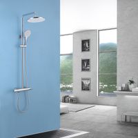 Душевая стойка ABBER Emotion AF8816L с изливом, хром — фото 2, Встраиваемые душевые комплекты