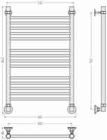 Полотенцесушитель водяной Стилье Аксиома-10 800х500 Без покрытия арт-00661-8050 — фото 4, Водяные полотенцесушители