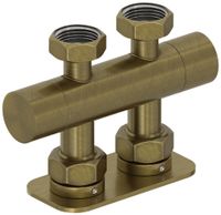 Вентиль Вентиль Сунержа 2х3/4" прямой скрытый-скрытый EU50 Состаренная бронза арт-05-1419-3434 — фото 3, Комплектующие для полотенцесушителей