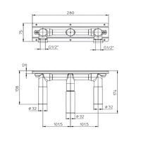 Встраиваемая часть Bossini Nobu INZ209 для смесителя для раковины на 2 отверстия — фото 2, Встраиваемые душевые комплекты