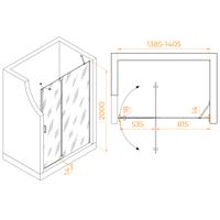 Товар: Душевая дверь RGW HO-014 140x200, профиль хром, стекло матовое/8 мм (EasyClean), арт-350601414-21 - фото 4 Душевая дверь RGW HO-014 140x200, профиль хром, стекло матовое/8 мм (EasyClean), арт-350601414-21 — фото 4, Распашные душевые двери