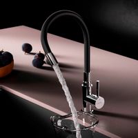 F85B07602 X-Joy S, смеситель для кухни с гибким изливом, черный/хром — фото 1, Смесители для кухни