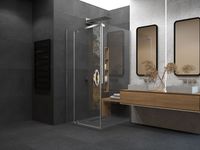 Душевой уголок ALEX BAITLER 2 серия AB214-90 прозрачное стекло — фото 2, Душевые перегородки