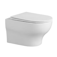 Унитаз ABBER Bequem подвесной белый, безободковый, смыв торнадо арт-AC1128 — фото 1, Подвесные унитазы