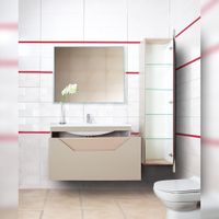 Комплект мебели для ванной Бриклаер БРАЙТОН 100B, бежевый — фото 5, Комплекты мебели для ванной