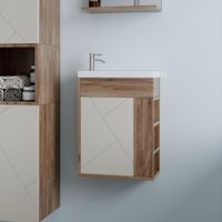 Товар: Тумба под раковину подвесная Бриклаер КРИСТАЛЛ латте, 40 см арт-4627125416903 - фото 1 Тумба под раковину подвесная Бриклаер КРИСТАЛЛ латте, 40 см арт-4627125416903 — фото 1, Тумбы с раковиной