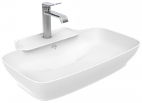 CREAVIT Раковина мебельная накладная БЕЛАЯ МАТОВАЯ арт-RB061-00MB42E-0000 — фото 1, Раковины накладные