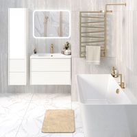 Тумба подвесная с умывальником PARMA 80 /белая/ AQUA DE MARCO 5080WPAR — фото 5, Тумбы с раковиной