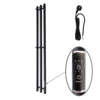 Полотенцесушитель электрический INARO 1500х120 правый, скр.монтаж, СНШ, черный матовый(RAL 9005), (Ferrum, 6 крючков), Маргроид арт-Inaro-15012-1049-9005R — фото 5, Электрические полотенцесушители