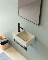 Раковина GLOBO T-EDGE LE LASTRE подвесная или накладная с одним отверстием цвет белый арт-B6R41BI — фото 3, Раковины накладные