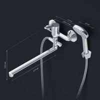 X-Joy S, смеситель д/ванны/душа, излив 325 мм, душевой набор, хром, шт арт-F85B90100 — фото 6, Смеситель для ванны