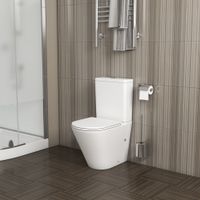 Унитаз напольный Grossman (605х380х825) безободковый,белый матовый с тонкой крышкой,микролифт,2 места арт-GR-4450MS — фото 4, Напольные унитазы