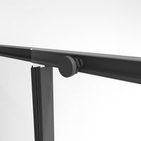 Дверь в нишу Niagara Nova NG-84-11AB (110х195) черный матовый,стекло прозрачное,дверь раздвижная,1 место — фото 8, Раздвижные душевые двери