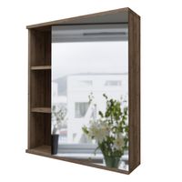 Шкаф-зеркало "ФОРТА-60 см" универсал. темный дуб арт-2060032 — фото 1, Зеркальные шкафы в ванную