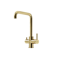Смеситель для кухни SANCOS Vela с возможностью подключения фильтра для воды, цвет полированное золото, арт. SC4013ZG — фото 1, Смесители для кухни