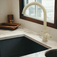 NAPOLI Смеситель д/кухни совмещенный с краном для питьевой воды, бежевый камень арт-32666 — фото 10, Смесители для кухни