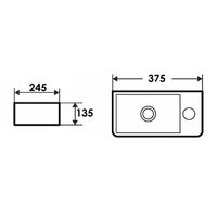 Раковина накладная Azario 375x245x135 правосторонняя, белый глянец арт-AZ-10100-R — фото 5, Раковины накладные