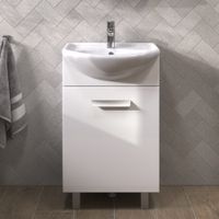 Тумба под раковину VIGO Hoska 50 напольная белый (228) — фото 2, Тумбы под раковину