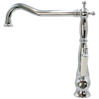 CUCINA OXFORD См-ль д/кухни моноком., ручка белая/хром 18241 — фото 3, Смесители для кухни