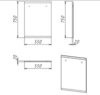 Зеркало "БРУНО-55 см" веллингтон 205506 — фото 2, Зеркала в ванную комнату