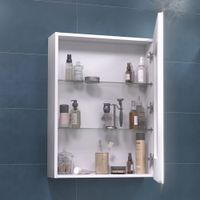 Зеркальный шкаф VIGO Geometry Step 60 подвесной белый (301) — фото 3, Зеркальные шкафы в ванную