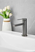 Смеситель для раковины BELZ , оружейная сталь арт-B10813-3 — фото 2, Смесители для раковины