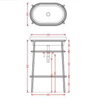 Консоль Artceram Fuori Scala металлическая для овальной раковины цвет белый матовый арт-ACA055 05 — фото 3, Консоли для раковины
