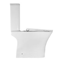 Унитаз напольный Azario FRETTA ROUND 650x340x790 безободковый, в комплекте прямым сиденьем микролифт арт-AZ-7121A — фото 12, Напольные унитазы