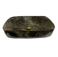 Раковина Scarabeo MOON накладная без перелива без отверстий цвет темный мрамор арт-5502G — фото 1, Раковины накладные