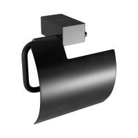 Держатель для туалетной бумаги SMOOTH LINE с крышкой, черный арт-9722011 — фото 3, Держатели туалетной бумаги